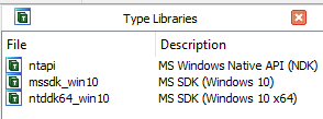 Figure 6: Import type libraries